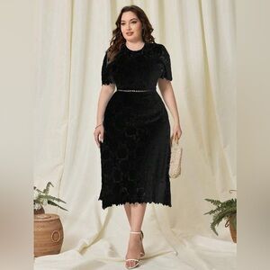 Pre-Owned Black SHEIN Clasi Lace Dress